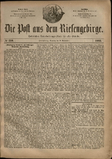 Die Post aus dem Riesengebirge, 1883, nr 210