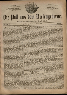 Die Post aus dem Riesengebirge, 1883, nr 216