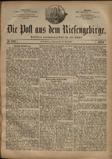 Die Post aus dem Riesengebirge, 1883, nr 222