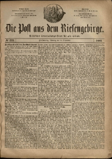 Die Post aus dem Riesengebirge, 1883, nr 223