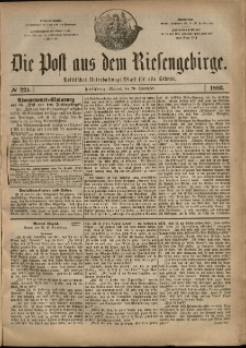 Die Post aus dem Riesengebirge, 1883, nr 224