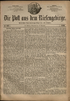 Die Post aus dem Riesengebirge, 1883, nr 227