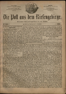 Die Post aus dem Riesengebirge, 1883, nr 228