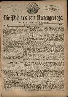 Die Post aus dem Riesengebirge, 1883, nr 231