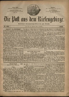 Die Post aus dem Riesengebirge, 1883, nr 232