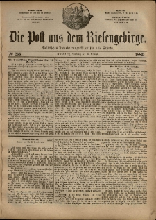 Die Post aus dem Riesengebirge, 1883, nr 236