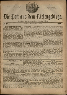 Die Post aus dem Riesengebirge, 1883, nr 237