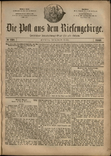 Die Post aus dem Riesengebirge, 1883, nr 238