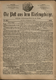 Die Post aus dem Riesengebirge, 1883, nr 240