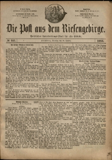Die Post aus dem Riesengebirge, 1883, nr 241