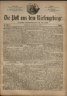 Die Post aus dem Riesengebirge, 1883, nr 247