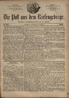 Die Post aus dem Riesengebirge, 1883, nr 251