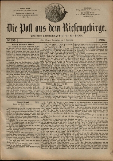 Die Post aus dem Riesengebirge, 1883, nr 255