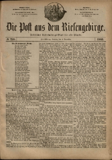 Die Post aus dem Riesengebirge, 1883, nr 258