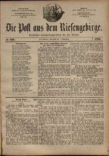 Die Post aus dem Riesengebirge, 1883, nr 260