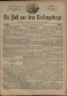 Die Post aus dem Riesengebirge, 1883, nr 263