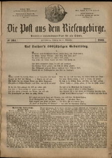 Die Post aus dem Riesengebirge, 1883, nr 264