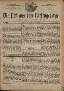 Die Post aus dem Riesengebirge, 1883, nr 265
