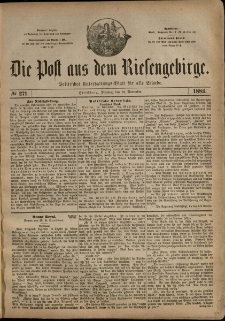 Die Post aus dem Riesengebirge, 1883, nr 271