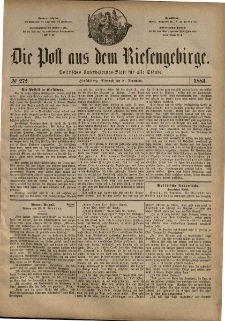 Die Post aus dem Riesengebirge, 1883, nr 272