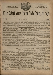 Die Post aus dem Riesengebirge, 1883, nr 274