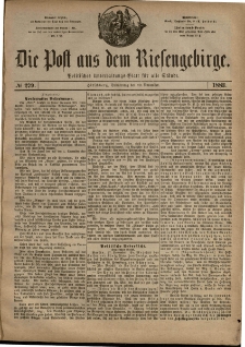 Die Post aus dem Riesengebirge, 1883, nr 279