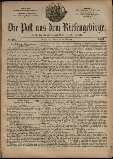 Die Post aus dem Riesengebirge, 1883, nr 280