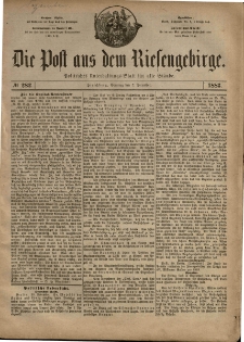 Die Post aus dem Riesengebirge, 1883, nr 282
