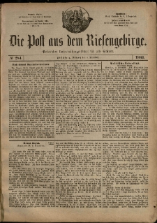 Die Post aus dem Riesengebirge, 1883, nr 284