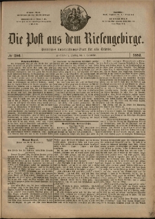 Die Post aus dem Riesengebirge, 1883, nr 286