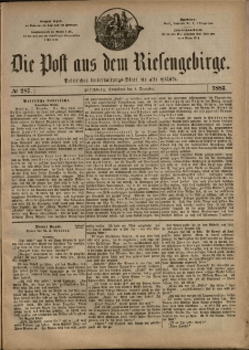 Die Post aus dem Riesengebirge, 1883, nr 287
