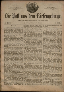 Die Post aus dem Riesengebirge, 1883, nr 289
