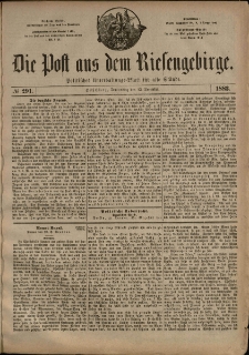 Die Post aus dem Riesengebirge, 1883, nr 291