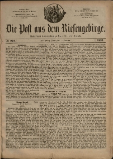 Die Post aus dem Riesengebirge, 1883, nr 292