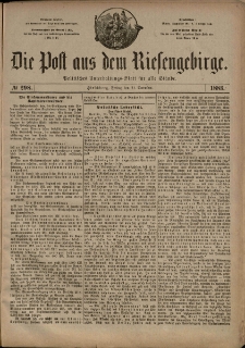Die Post aus dem Riesengebirge, 1883, nr 298