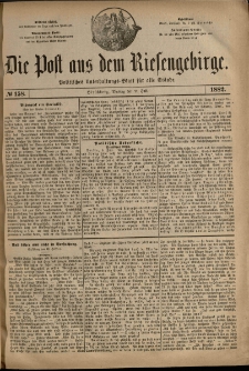 Die Post aus dem Riesengebirge, 1882, nr 158