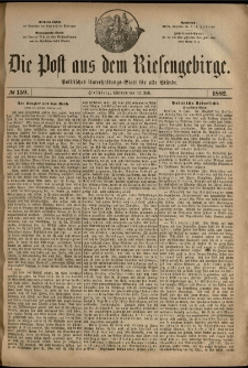 Die Post aus dem Riesengebirge, 1882, nr 159