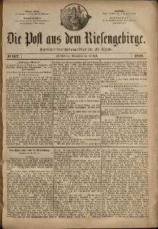 Die Post aus dem Riesengebirge, 1882, nr 162