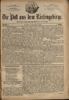 Die Post aus dem Riesengebirge, 1882, nr 163