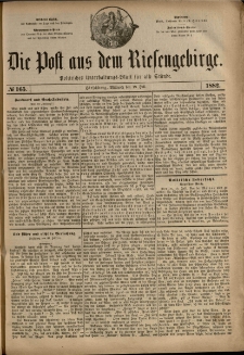 Die Post aus dem Riesengebirge, 1882, nr 165