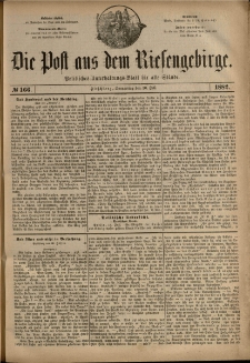Die Post aus dem Riesengebirge, 1882, nr 166