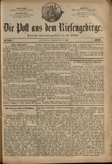 Die Post aus dem Riesengebirge, 1882, nr 168