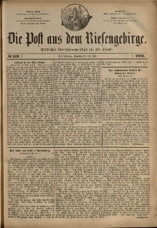 Die Post aus dem Riesengebirge, 1882, nr 169