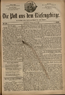 Die Post aus dem Riesengebirge, 1882, nr 170