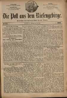 Die Post aus dem Riesengebirge, 1882, nr 173