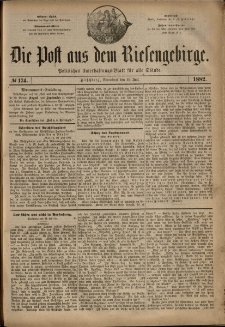 Die Post aus dem Riesengebirge, 1882, nr 174