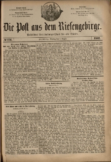 Die Post aus dem Riesengebirge, 1882, nr 176