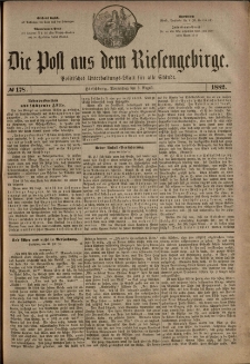 Die Post aus dem Riesengebirge, 1882, nr 178