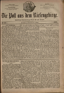Die Post aus dem Riesengebirge, 1882, nr 180