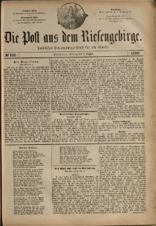 Die Post aus dem Riesengebirge, 1882, nr 181